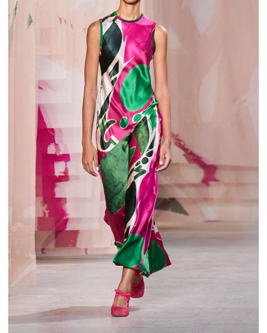 Ulla Johnson White Lee Krasner Gaea Maxikleid Aus Bedruckter Seiden-Charmeuse