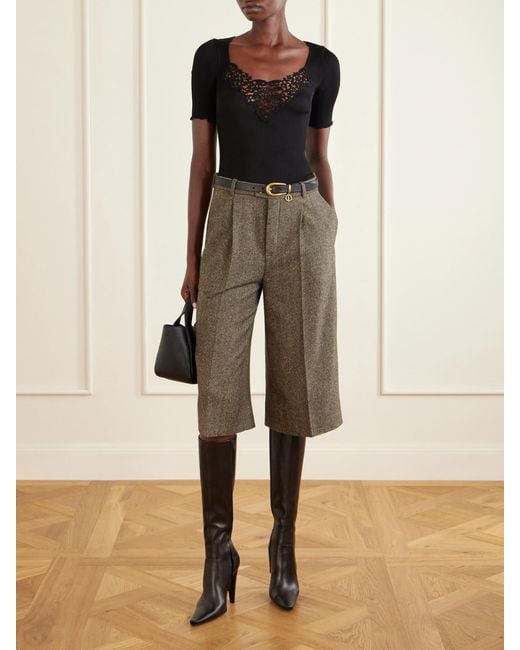 Saint Laurent Black 77 110 Leather Knee Height Boots
