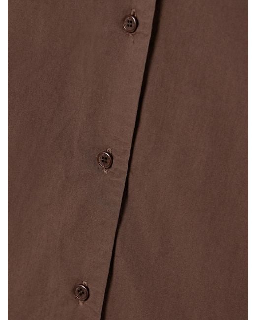 Nili Lotan Brown Amante Cotton-Poplin Shirt