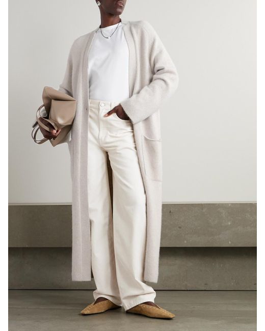 Loulou de Saison White Smet Oversized-Cardigan Aus Einer Wollmischung