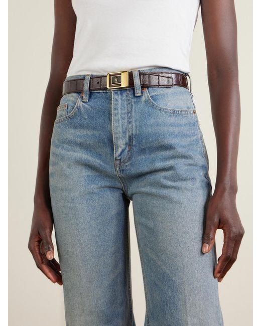 Saint Laurent Brown Le 66 Eel Belt
