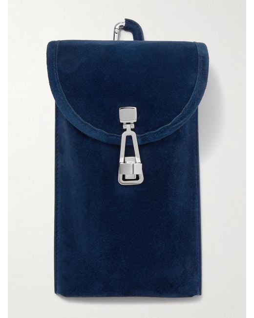 Gabriela Hearst Blue Suede Sunglasses Pouch