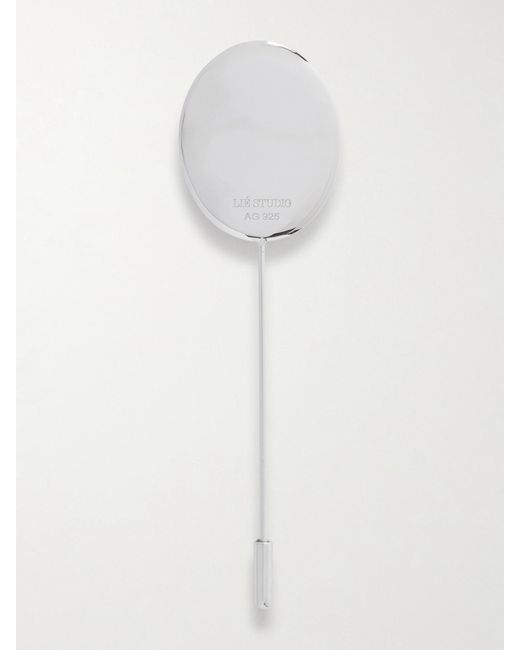 LIE STUDIO White The Elo-Plated Brooch