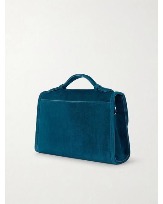 Gabriela Hearst Blue Leonora Small Suede Tote