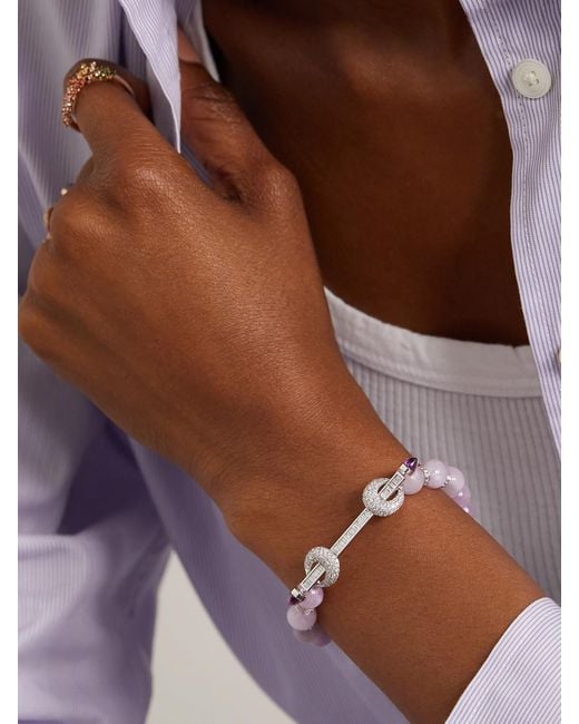 ANANYA Pink Chakra 18-Karat Multi-Stone Bracelet