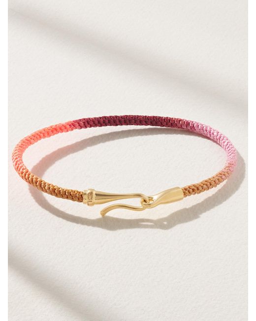 Ole Lynggaard Copenhagen Metallic Life Armband Aus Kordel Mit Details Aus 18 Karat