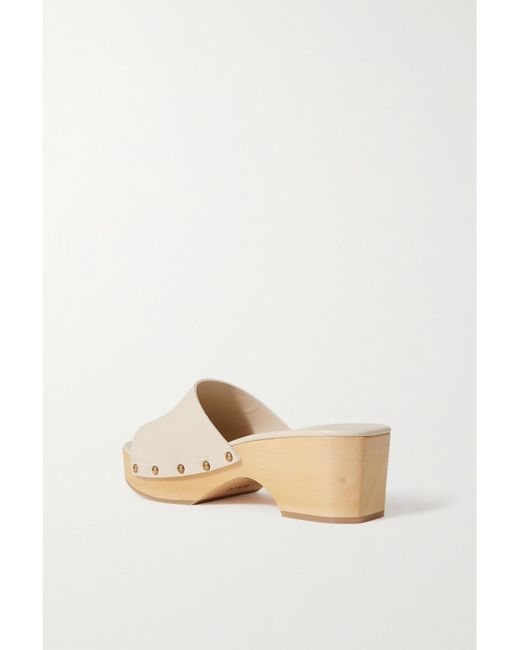 Aeyde Multicolor Bobbie Studded Leather Platform Clogs