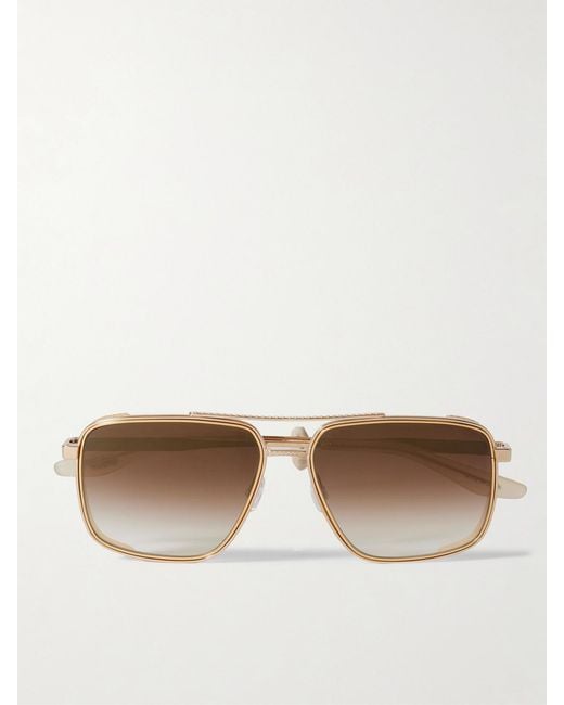 Barton Perreira Metallic 007 Scaramanga Aviator-Style-Plated Sunglasses