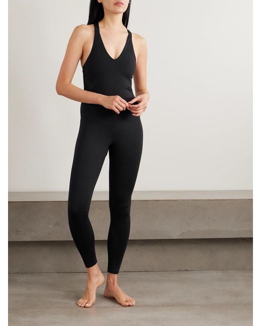 Eres Black Graham Tulle-Trimmed Stretch-Jersey Jumpsuit