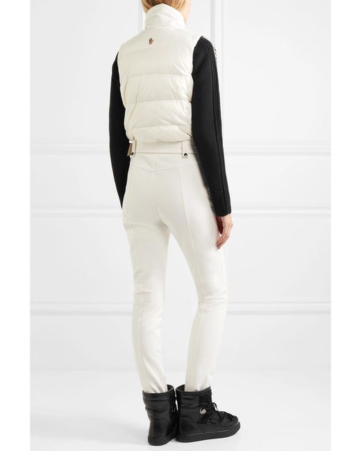 Moncler White Belted Quilted Ski Suit