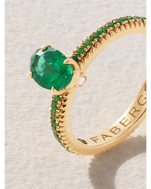 Bague En Or 18 Carats (750/1000) Et Pierres Multiples Colours Of Love Faberge en coloris Metallic