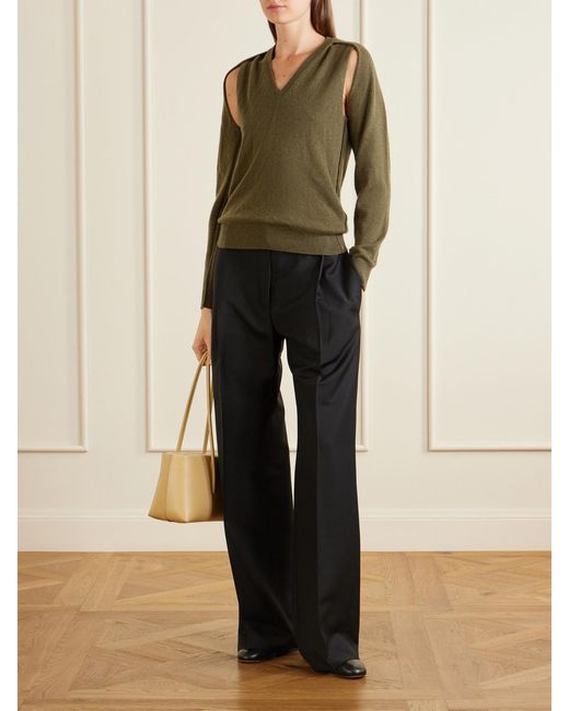Jil Sander Green Cashmere Sweater