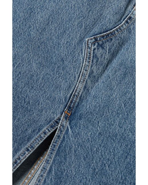 SLVRLAKE Denim Blue Dallas Organic Denim Maxi Skirt