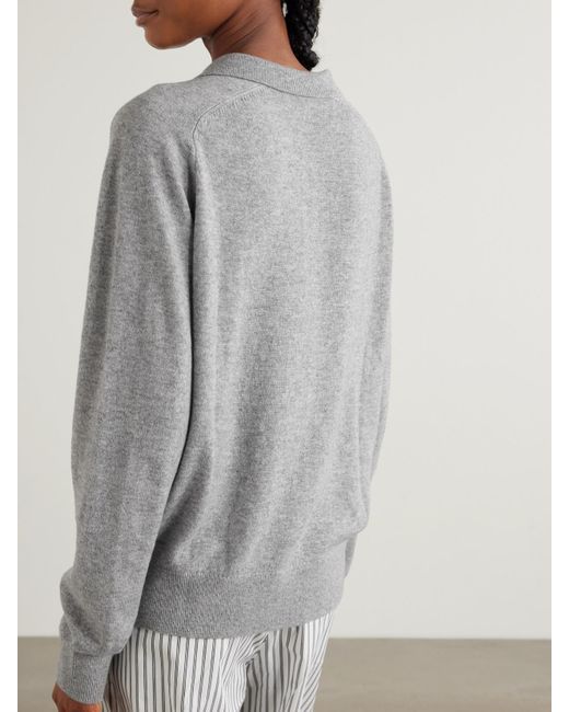 ÉTERNE Gray Brady Kaschmirpullover Mit Polokragen