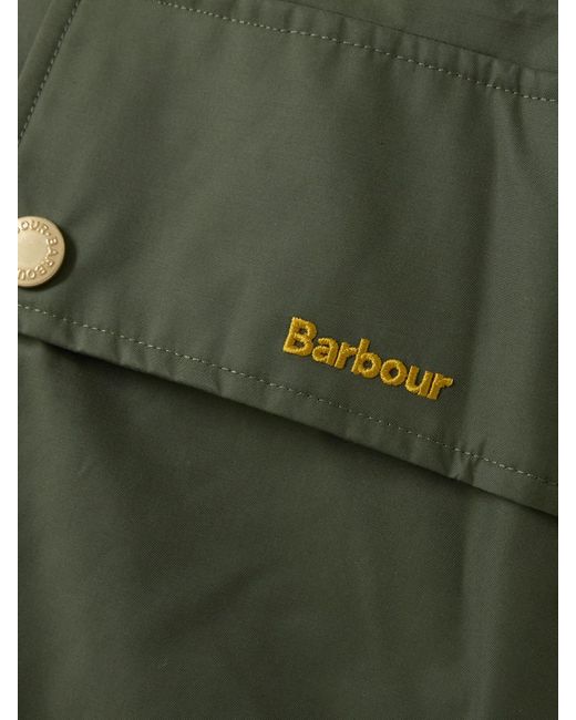 Barbour Green Maude Hooded Waxed Cotton-Blend Coat