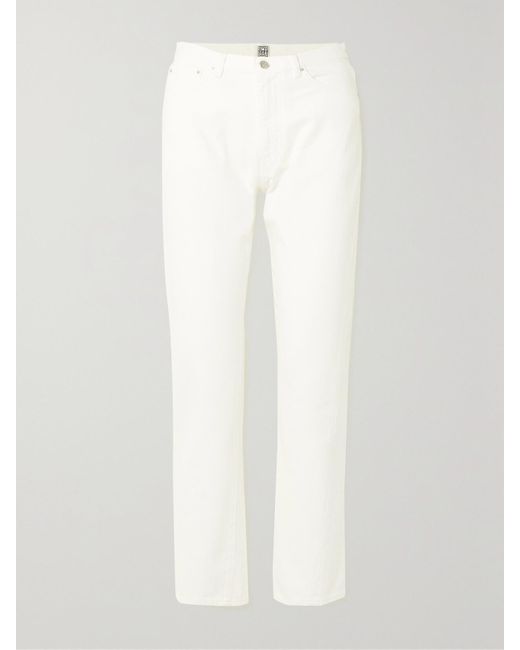 Totême Multicolor Net Sustain Twisted Seam High-Rise Straight-Leg Organic Jeans