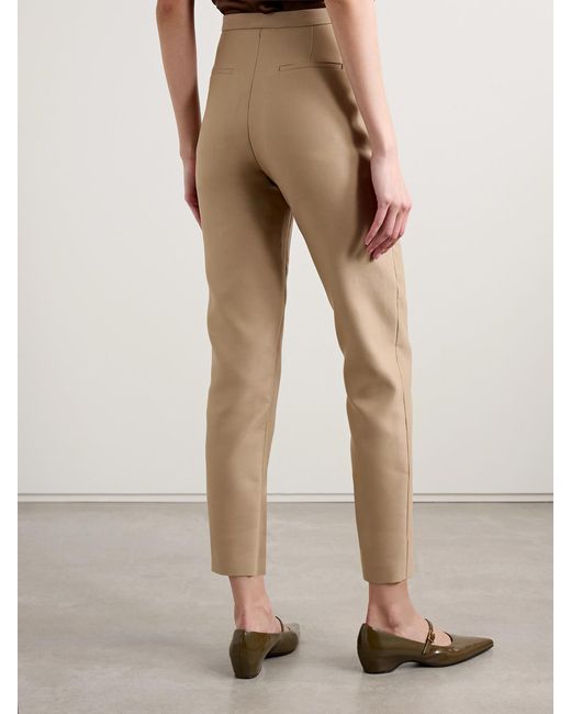 Salon 1884 Natural Laconi Cotton And Silk-Blend Tapered Pants