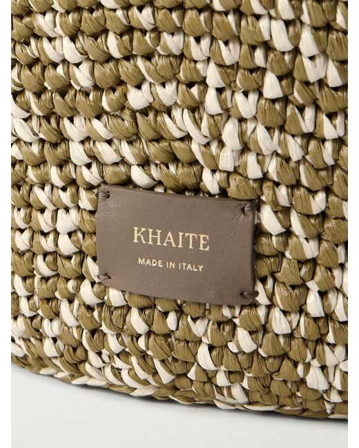Khaite Metallic Lotus Medium Two-Tone Woven Tote