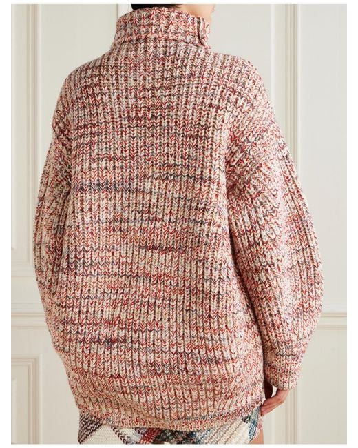 Missoni Pink Ribbed Wool Turtleneck Sweater