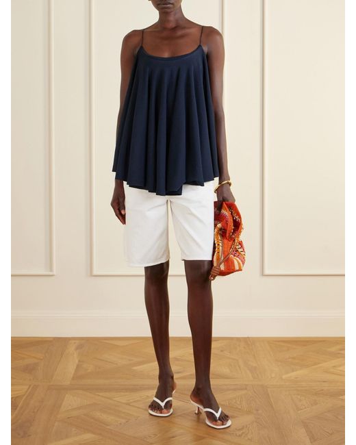 Jacquemus Blue Le Haut Voile Open-Back Jersey Top