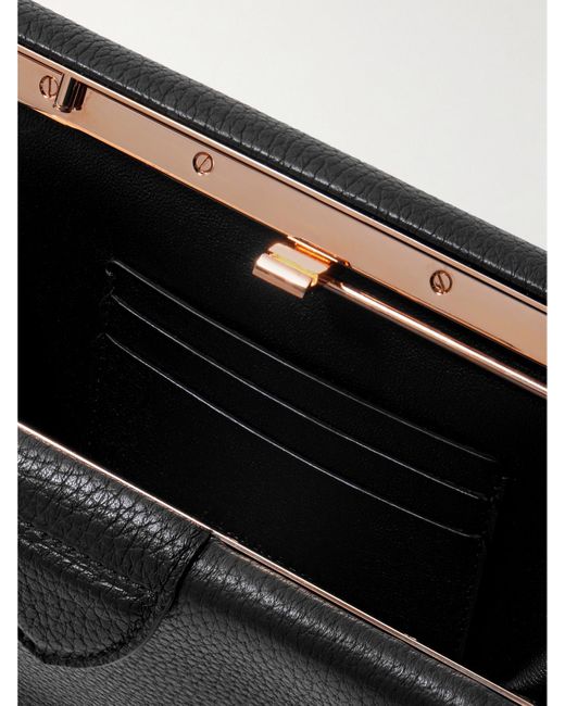 Gabriela Hearst Black Carrington Clutch Aus Strukturiertem Leder