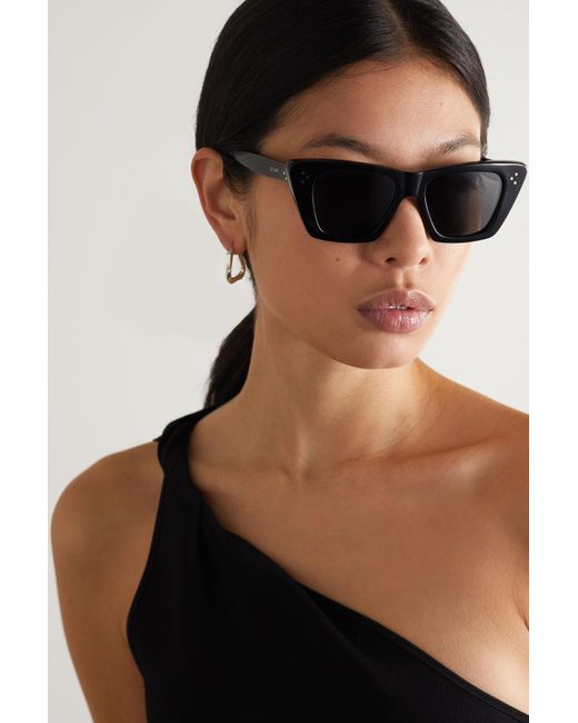 Loewe Leder Oversized-sonnenbrille Mit Cat-eye-rahmen Aus Azetat in Schwarz Damen Accessoires Sonnenbrillen 