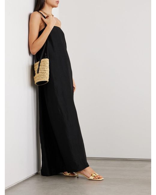 Bondi Born Black Net Sustain Bormio Strapless Woven Maxi Dress
