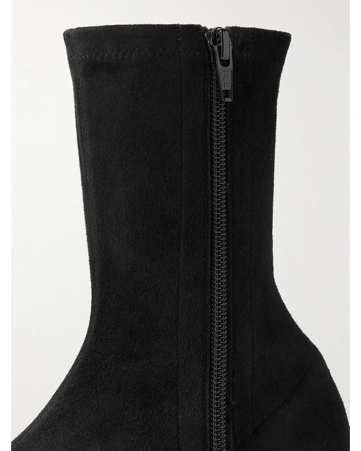 The Row Black Uxor Suede Ankle Boots