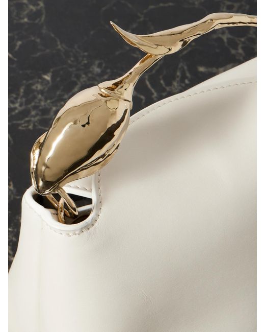 Erdem Gray Bloom Mini Clutch Aus Leder