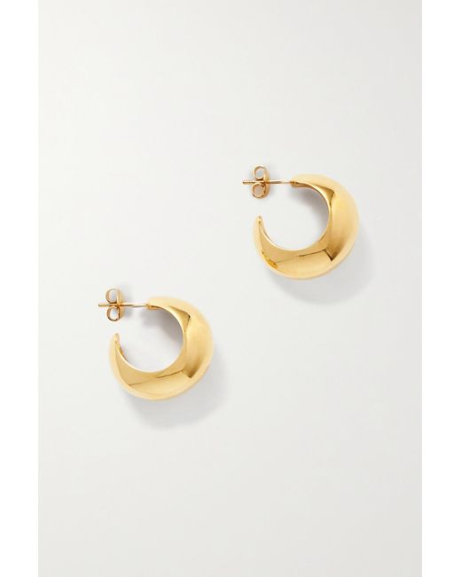Isabel Marant Gold tone Hoop Earrings in White Lyst UK