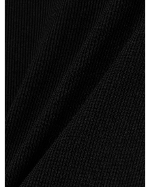 Nili Lotan Black Jennifer Ribbed Cotton-Jersey Tank
