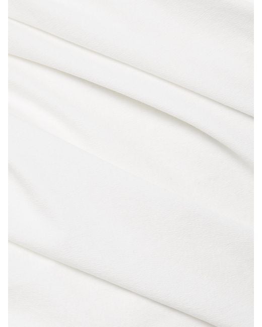 Proenza Schouler White Lena Strapless Gathered Cotton-Blend Poplin Top