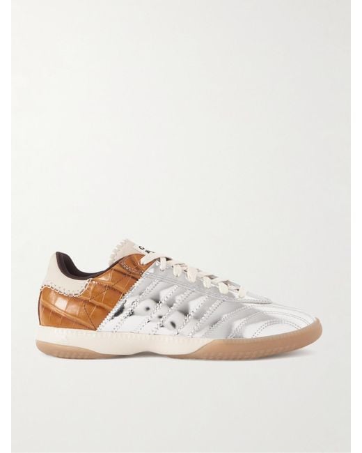 Adidas Originals Wales Bonner Samba Millennium Sneakers Aus Metallic-Leder Und Leder Mit Krokodileffekt