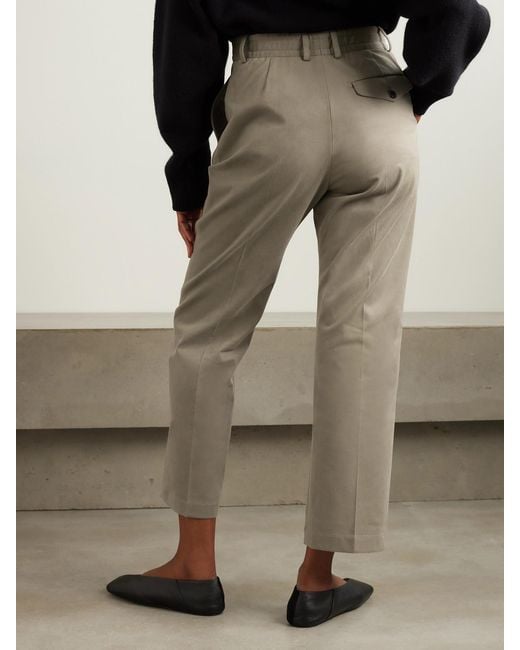 James Purdey & Sons Natural Cotton-Blend Twill Straight-Leg Pants