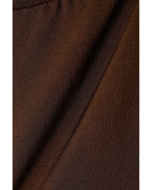 FFORME Brown Net Sustain Anya Organic Silk-Blend Leggings