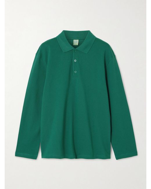 Flore Flore Green Diana Organic Cotton-Piqué Polo Shirt