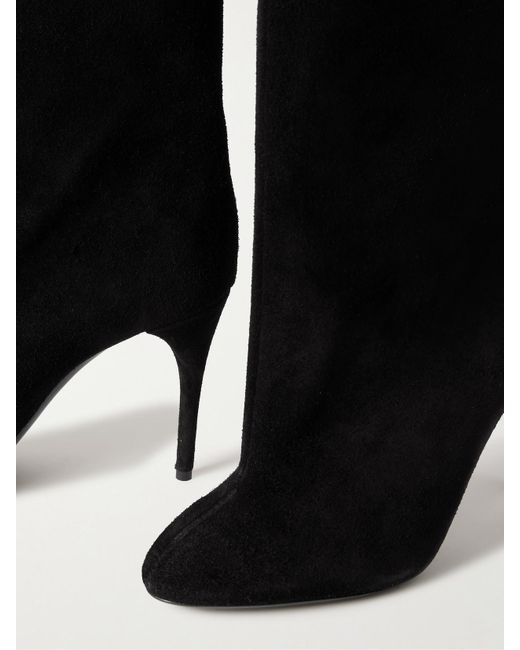 Alaïa Black Suede Ankle Boots