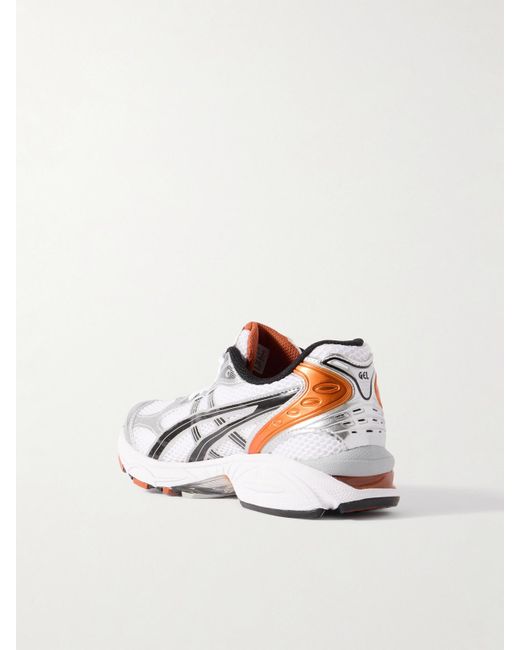 Asics Gel-Kayano 14 Metallic Faux Leather-Trimmed Mesh Sneakers