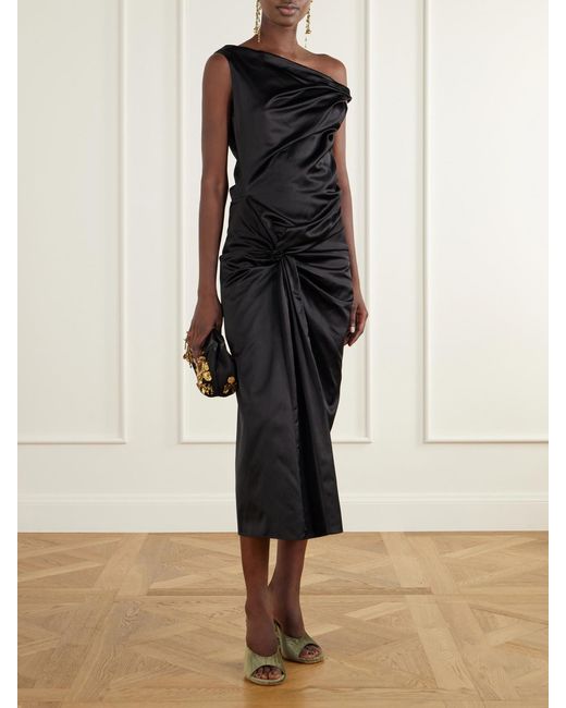 Dries Van Noten Black Bead-Embellished Embroidered Leather-Trimmed Cotton-Twill Clutch