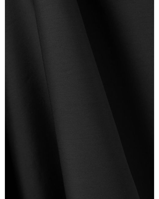 Heirlome Blue Karla Strapless Asymmetric Gathered Draped Wool And Silk-Blend Faille Maxi Dress