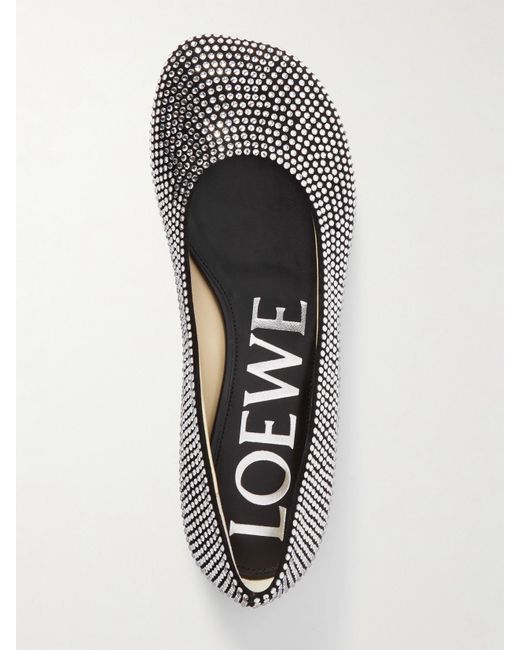 Loewe Metallic Ballerina Toy Leather And Rhinestones Sandal
