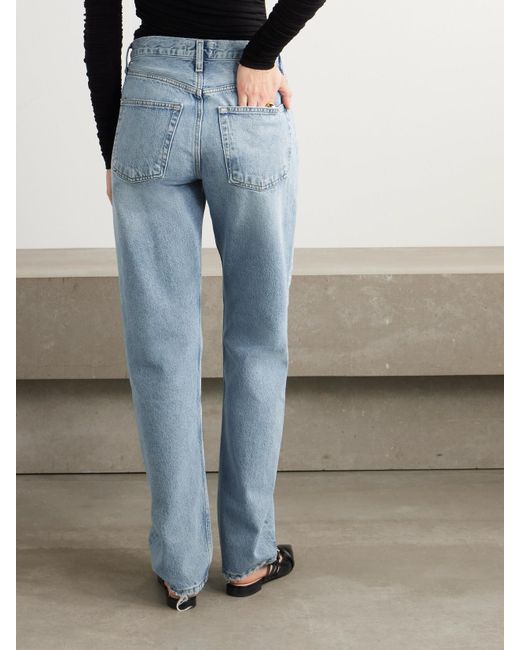 Agolde Blue Kelly High-Rise Straight-Leg Recycled Jeans