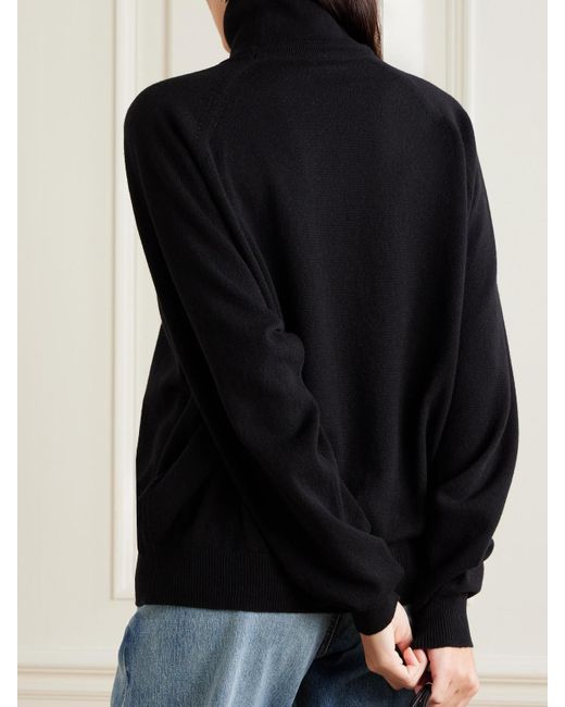 Saint Laurent Black Rollkragenpullover Aus Kaschmir
