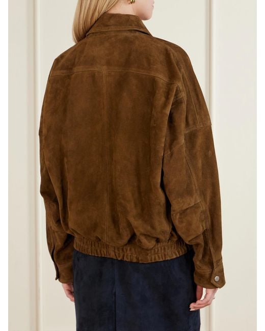Nour Hammour Brown Dalma Suede Jacket