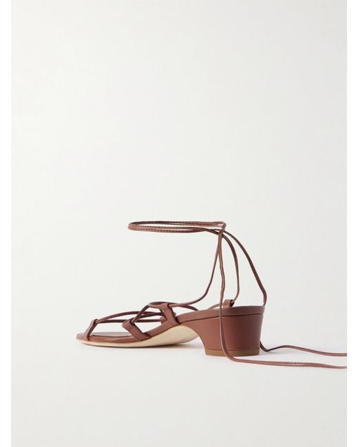 Manolo Blahnik White Dellasan 30 Leather Sandals