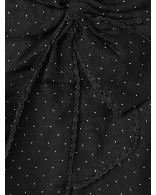 Zimmermann Black Dream Pussybow Mini Dress