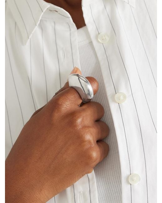 Agmes White Jouve Ring Aus Recyceltem Sterlingsilber