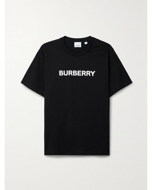 Burberry Black Printed Cotton-Jersey T-Shirt