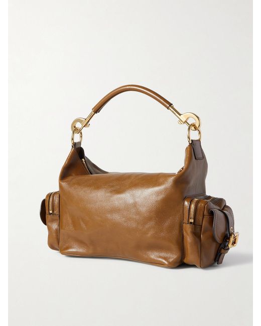 Chloé Brown Camera Schultertasche Aus Leder