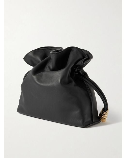 Loewe Black Flamenco Mini Embellished Leather Clutch